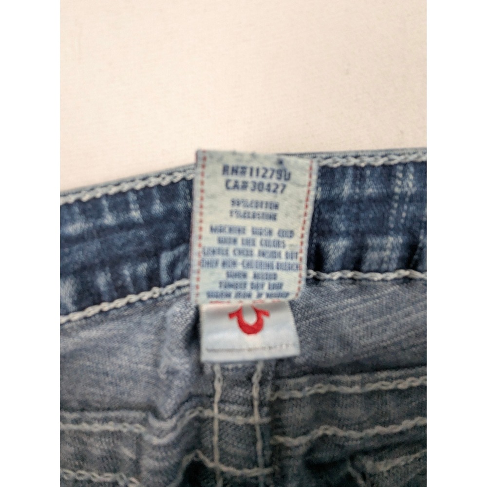 True Religion Billy Straight Leg Jeans Mens 31 Blue Medium Wash Made in USA - Picture 7 of 16